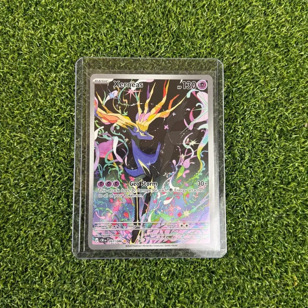Pokémon TCG Xerneas Illustration Rare Full Art Holo HP130 091/086 Chaos Rising